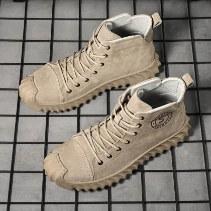 Custom Logo Genuine Leather High Top Martin Boots