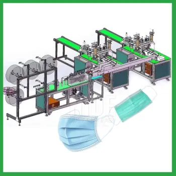 Automatic disposable face mask production line machine