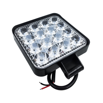 16 LED 48W Flashing DRL Square Round Work Light for Motorcycles, Trucks, and 4x4 Off-Road Vehicles