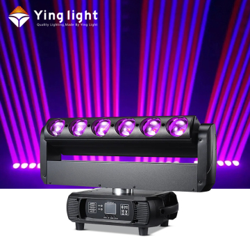6x60W Double Sided Beam & Strobe Moving Head Light - 6 Heads RGBW for DJ Night Club Bar