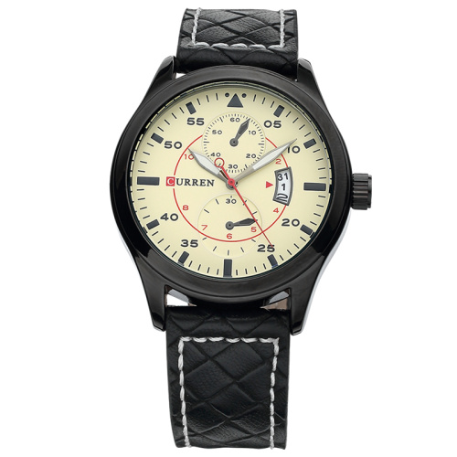 Minimalist Genuine Leather Sport Watch For Men