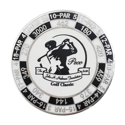 Wholesale 42mm Metal Golf Ball Coin with Magnet Chip Mark from Qiangli Factory