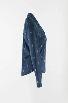 Long sleeve button sleep wear
