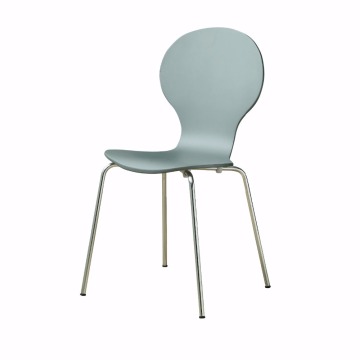 Bentwood dining chair with chrome legs