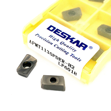 10pcs Deskar APMT1135Pder M2 H2 LF6018 Sisipan karbida untuk pemotong penggilingan BAP300R