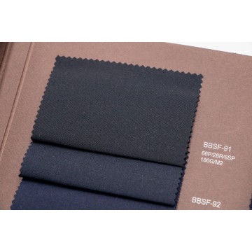 Black Compact Solution-Dyed TR Fabric