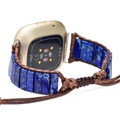 Natural Turquoise Bohemian Style Retro Jewelry Bracelet Watch Band for Fitbit Versa 3 2 1