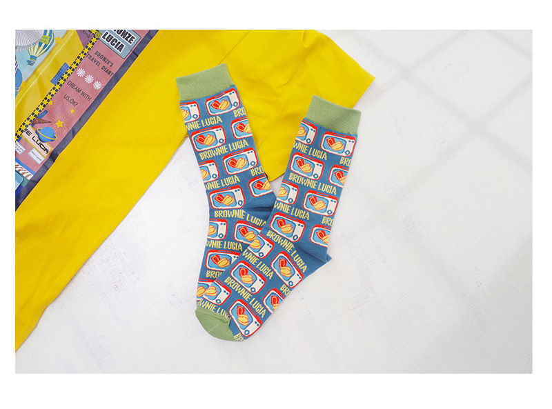 Pure Cotton Japanese Women S Mid Length Socks