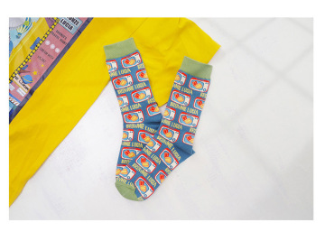 Pure cotton Japanese women's mid length socks