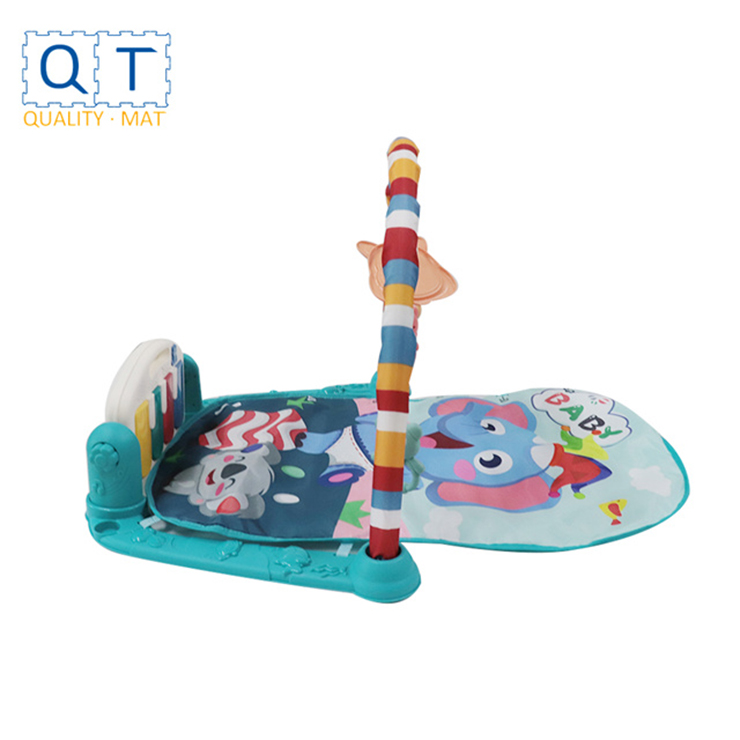 baby activity cotton mat with music keyboard