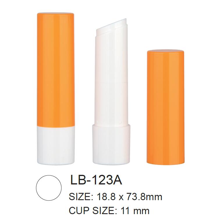 Empty Plastic Round Lip Balm Tube