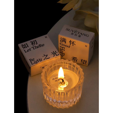 Luxury Clear vacío Matte Elegante Velas de vidrio Frascos