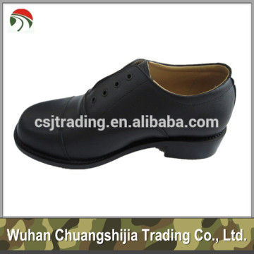 Black Leather Officer Military Shoes