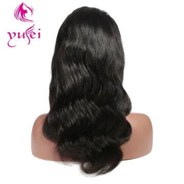 body wave Brazilian 100% Virgin Human Hair Full Lace Frontal Wig