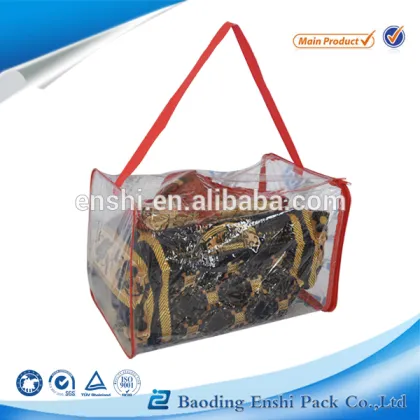 Clear PVC Plastic Zipper Bag Quilt Pillow Blanket Packaging Bags
