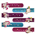 Pulseira Popular de Silicone Unicorn Slap para Meninas