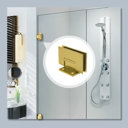 American CRL 90° Brass Shower Room Glass Hinges