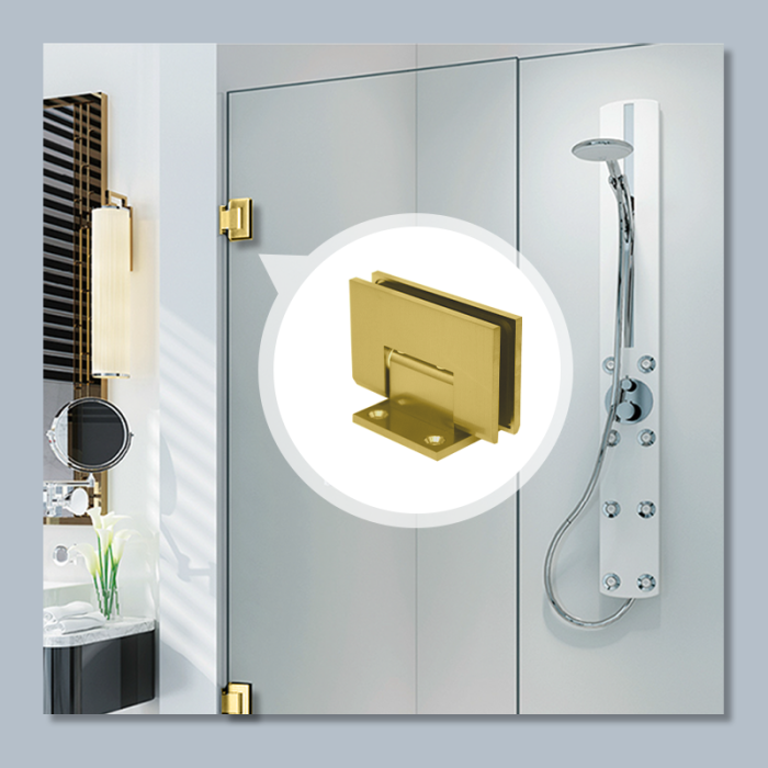 المفصلات الزجاجية لغرفة الاستحمام النحاسية الأمريكية CRL 90°