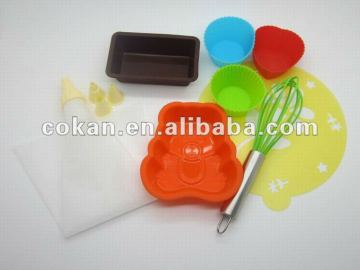8pcs useful home make silicone children cake baking bakeware set