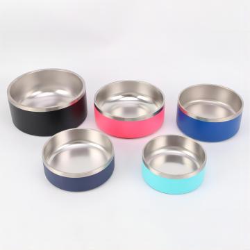 12oz to 32oz Vacuum Insulated Double Walled Stainless Steel Pet Food Bowl with Non-Slip Grip