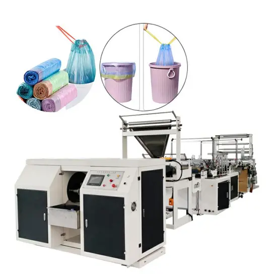 Top Quality Drawstring Threaded Color Printing Paper Bag and Garbage Bag Making Machine: Model 800-1300 Factory Supply