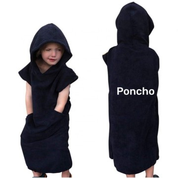 Toallas poncho de microfibra Niños cambiando las túnicas con sudadera con capucha