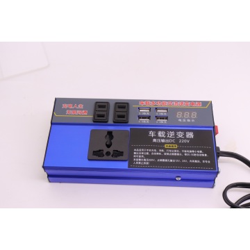 QC3.0 ফাস্ট চার্জ বাল্ক সহ 12V/24V থেকে 220V কার পাওয়ার ইনভার্টার