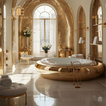 Luxury Home Bathroom Furniture Crystal Bathtub for Holiday Villa in Dubai