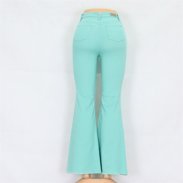 Mint Green Flared Jeans Wholesale