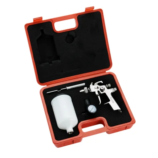 DIY Painting Made Easy: High Volume Low Pressure (HVLP) Spray Gun Kit with Mini Regulator, Spanner, and Brush Set