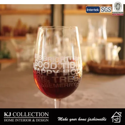 Letter Sandblasted Decal Wine Glass Red Wine Glass White Wine Glass