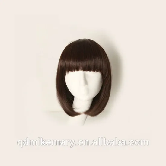 7A Brazilian Hair Straight Bob Glueless Wig For Black Women Virgin Human Hair Full Lace Wigs With Bangs