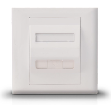 45 degree One port 86 type White Color 86 X 86mm network face plate outlet box