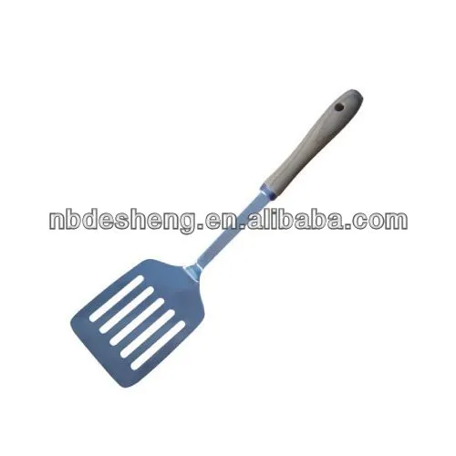 wood handle stainless steel head cooking turner