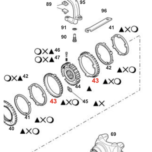 ZF Gearbox Parts: Synchronizer Ring 1268 304 525/1268304525 for ZF R7,72-1,00