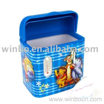 Tinplate Cartoon Small Household Trash Can