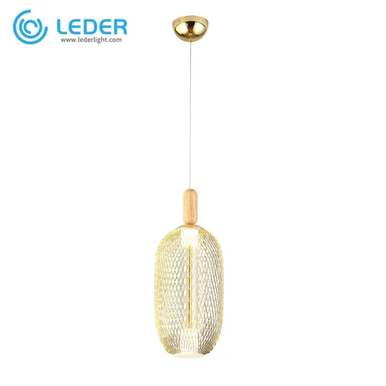 LEDER Glass And Wooden Pendant Lamps