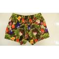 Shorts de praia masculinos de impressão floral