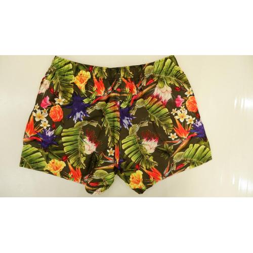 High Waisted Beach Trousers Floral print men's beach shorts Factory