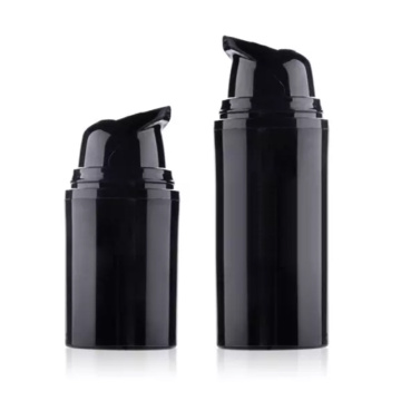 leere Plastik PP Schwarze Farbe Kosmetische leere luftlose Cremepumpe Flasche 50ml 100 ml 120 ml