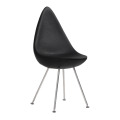 Arne Jacobsen Drop Silla de comedor de cuero