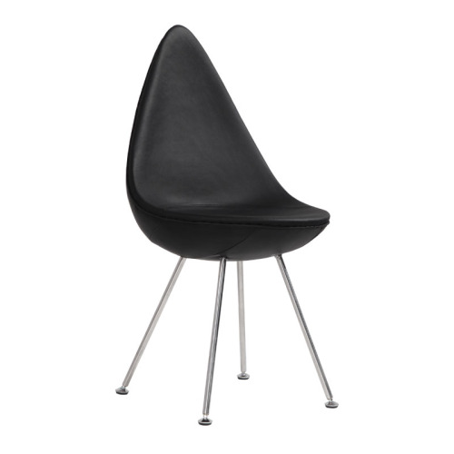 Arne Jacobsen Drop Կաշվե ճաշի աթոռ