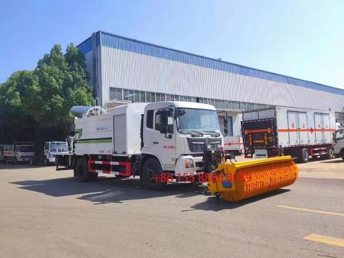 Camion de suppresseur de poussière multifonction avec rouleau de déneigement