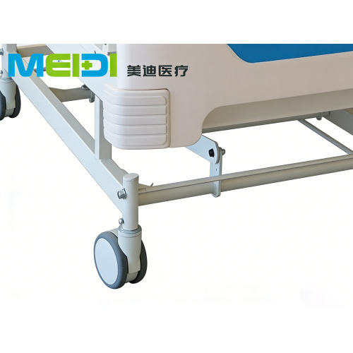 Electric Hospital Bed with Central Brake, 6-Bar Side Rails, Back & Leg Adjustment