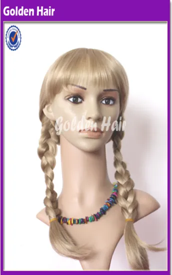 Golden Hair New Arrival High Density Noble Machine Made Synthetic Wigs
