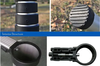 12.5'ft Aluminum Telescoping Extension Ladder / Telescopic ladder/Telesteps with Finger protection Stoppers + Free Carry Bag