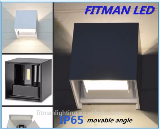 IP65 Outdoor up and down wateproof led wall light 6w with movable angle