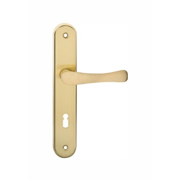 Mortise aluminum and iron lever handle