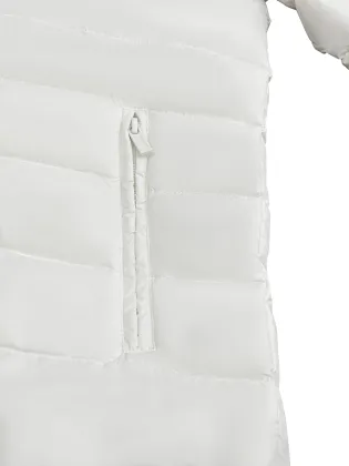 Pure white warm down jacket