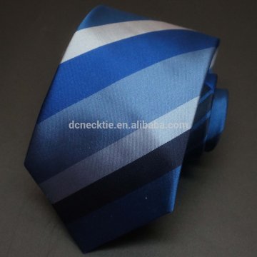 Wholesale stripes silk ties for men in blue